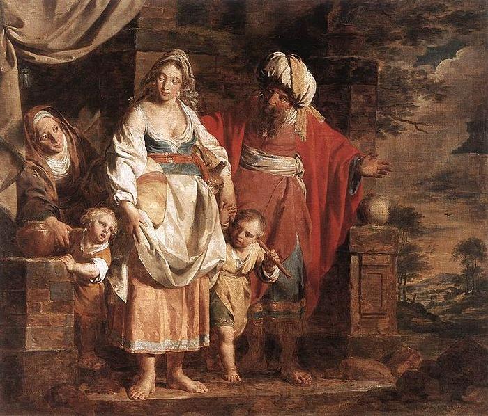 VERHAGHEN, Pieter Jozef Hagar and Ishmael Banished by Abraham Norge oil painting art